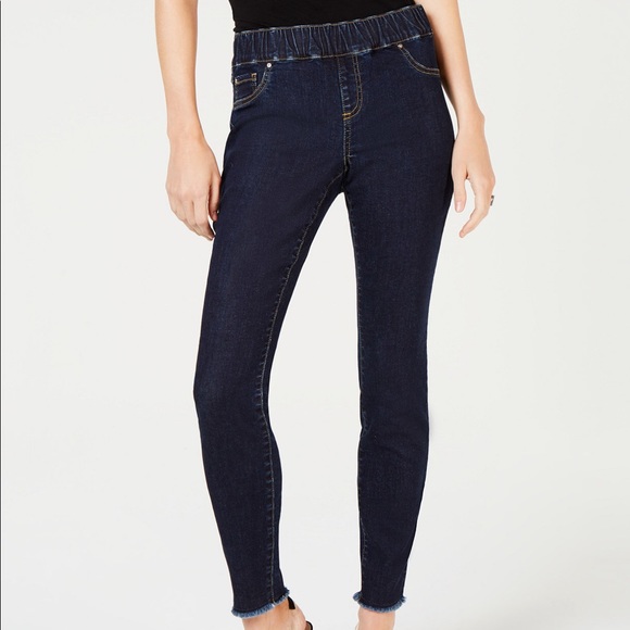 INC International Concepts Denim - INC International Concepts SKINNY ANKLE JEANS with Fray Hem